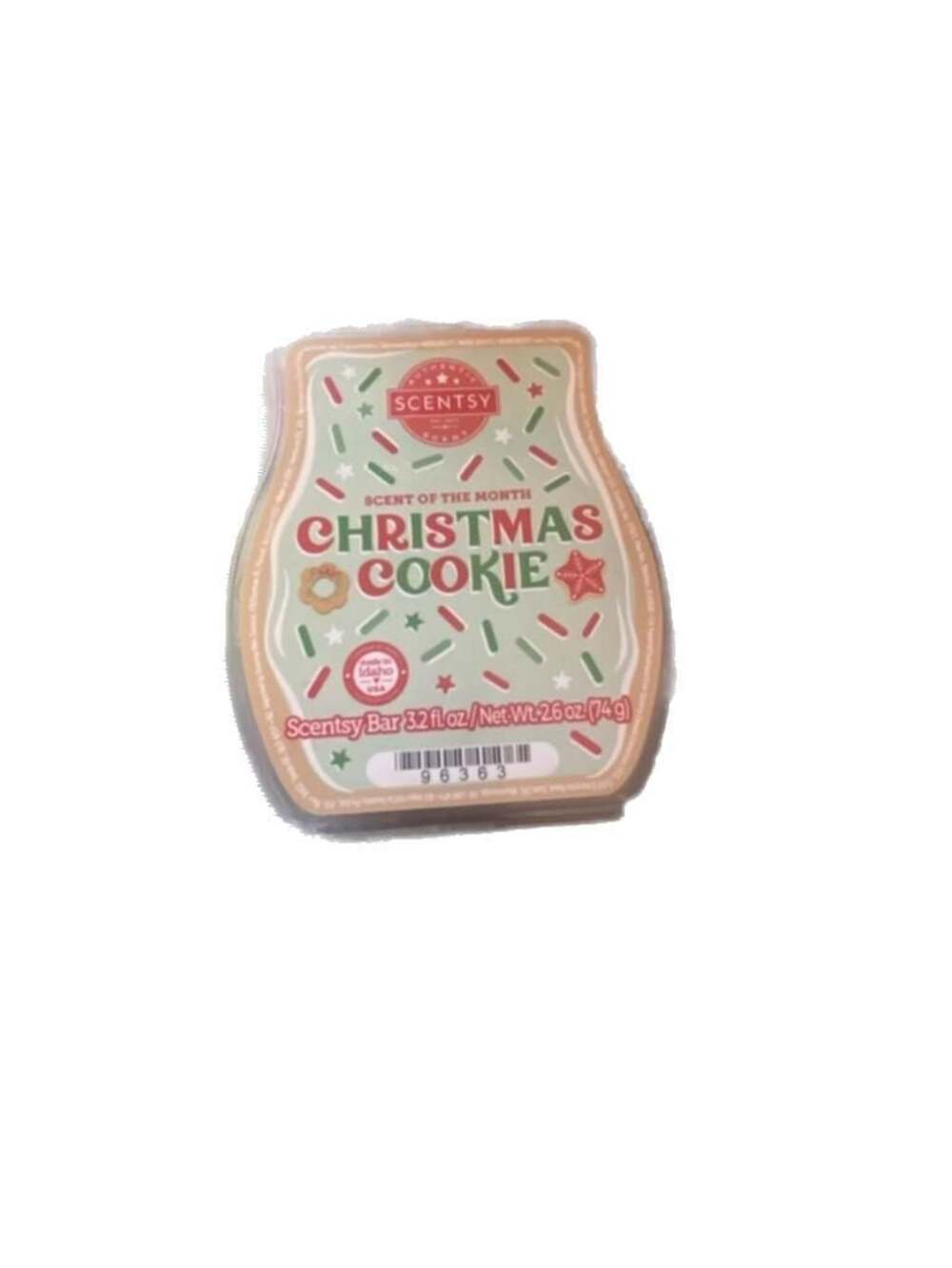 Scentsy Christmas Cookie Scent of the Month Wax Bar 3.2 fl oz